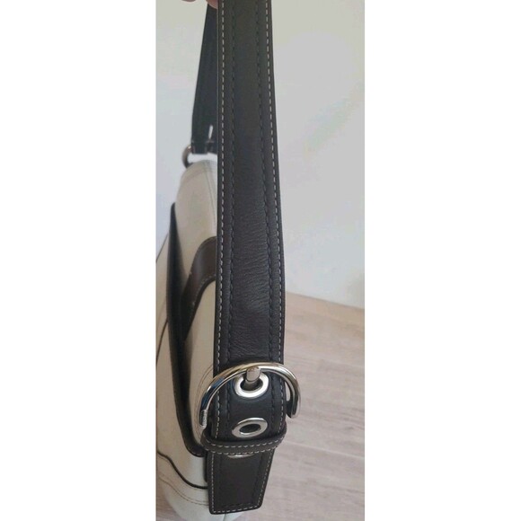 Coach F10909 Winter White Dk Brown Soho Leather Shoulder Bag & Wallet Set 2007 - Picture 12 of 16